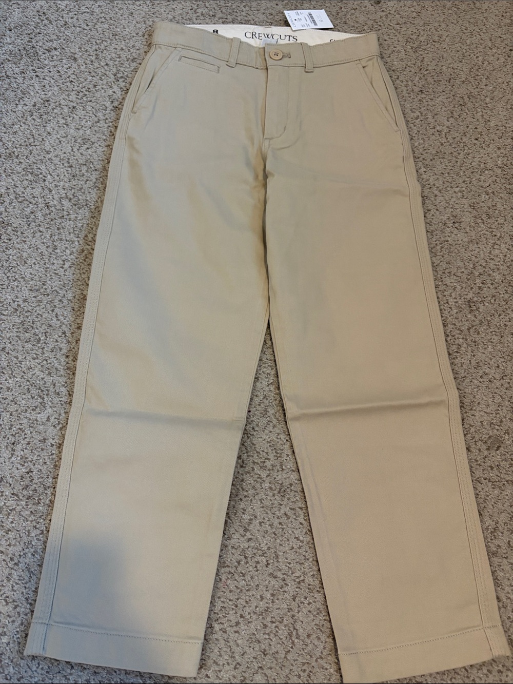 NWT J. Crew Crewcuts straight fit boys Chino Pant, 8